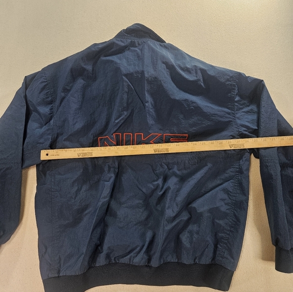 Vintage Nike Windbreaker XXL Navy Spell Out 1/4 Zip - Picture 8 of 8